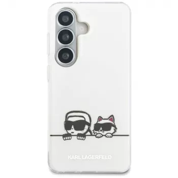 Coque MagSafe KARL LAGERFELD IML Peekaboo Karl & Choupette pour Samsung Galaxy S26+ transparente