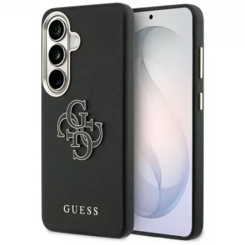Coque Guess Grained Big 4G Metal Logo pour Samsung Galaxy S26+ noire