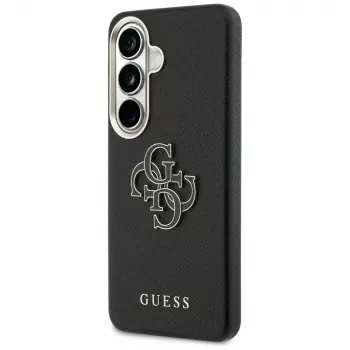 Coque Guess Grained Big 4G Metal Logo pour Samsung Galaxy S26+ noire