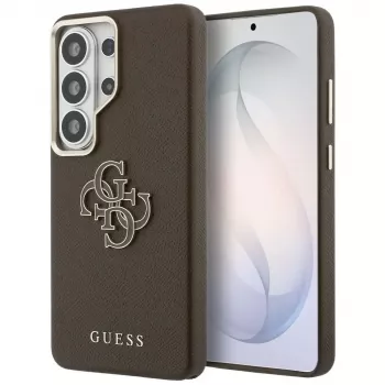 Coque Guess Grained Big 4G Metal Logo pour Samsung Galaxy S26 Ultra - marron