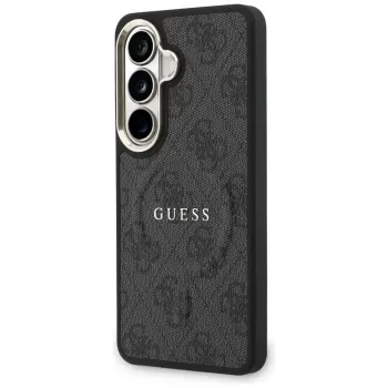 Coque MagSafe Guess 4G Embossed Ring pour Samsung Galaxy S26+ (noire)