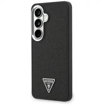 Coque MagSafe Guess Fixed Glitter Triangle pour Samsung Galaxy S26+ noire