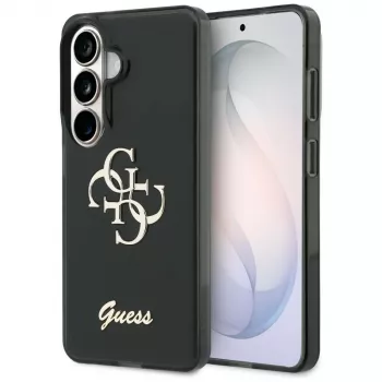 Coque Guess IML Big Metal 4G Script pour Samsung Galaxy S26 (noire)