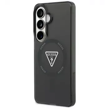 Coque MagSafe Guess IML Gradient Triangle pour Samsung Galaxy S26 - noire
