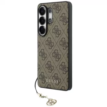Coque MagSafe Guess 4G Classic Logo Charm pour Samsung Galaxy S26 Ultra (marron)