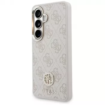 Guess 4G Big Rhinestone Triangle Dragonne Coque MagSafe et cordon pour Samsung Galaxy S26, rose