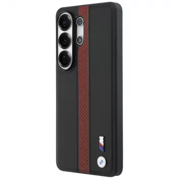 Coque MagSafe BMW Perforated Stripe Logo pour Samsung Galaxy S26 Ultra rouge