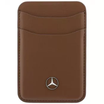 Mercedes Portefeuille MagSafe en cuir camel