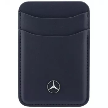 Mercedes-Benz Leather Magnetic Wallet, Navy Blue