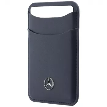 Mercedes-Benz Leather Magnetic Wallet, Navy Blue