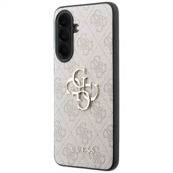 Coque en cuir Guess 4G Metal Logo pour Samsung Galaxy A37 5G rose
