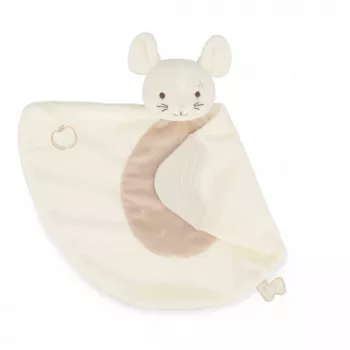 Doudou bébé Kaloo avec anneau de dentition en silicone 23 cm Grignoti souris