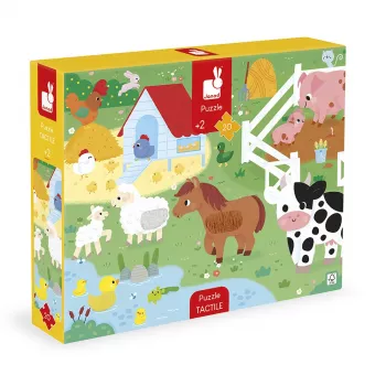 Janod Puzzle sensoriel tactile Ferme 20 pièces 2+