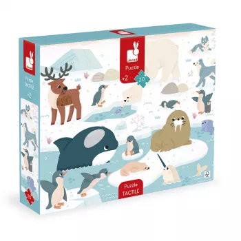 Janod Puzzle sensoriel tactile Pays polaire 20 pièces 2+ ans