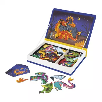 Janod Magnetibook Smoki jeu de livre magnétique - thème fantasy dragons