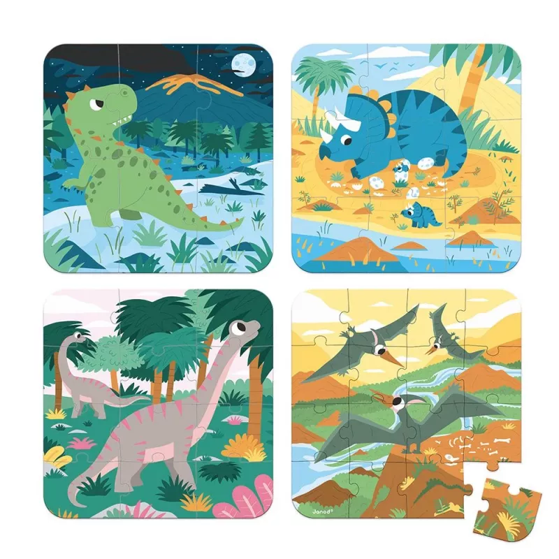 Janod Progressives Puzzle Dinosaures J02541