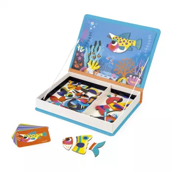 Janod Magnetibook Poissons tropicaux livre puzzle magnétique 3+
