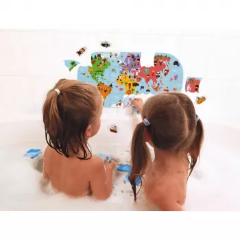 Janod carte du monde puzzle magnétique 28 pièces