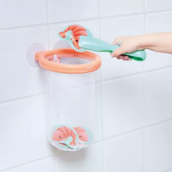 Janod épuisette à crevettes – manche en bois, filet bleu – jouet d'exploration nature pour enfants dès 3 ans