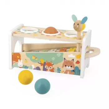 Janod Pure xylophone en bois avec circuit à billes