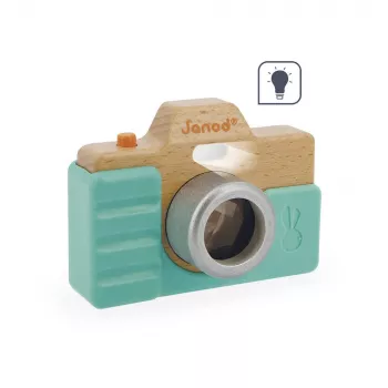 Janod Appareil photo en bois avec son et flash