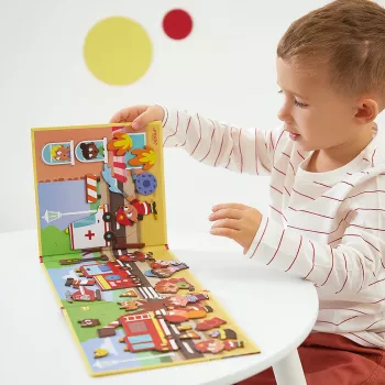 Janod Magneti'stories Pompiers set d'histoires magnétique – 30 pièces
