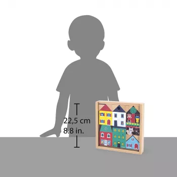 Ensemble de blocs de construction et de figurines Janod 36 pièces City Cross Roads 2+