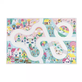 Janod tapis de jeu avec route « Royaume enchanté » Cross Roads 2+