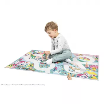 Janod tapis de jeu avec route « Royaume enchanté » Cross Roads 2+