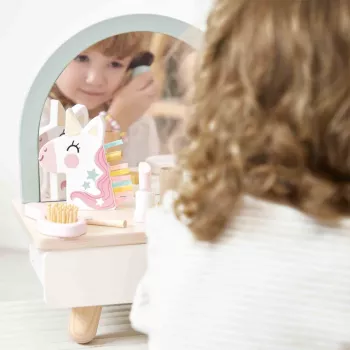 Janod Coiffeuse en bois avec accessoires licorne 3 ans et plus