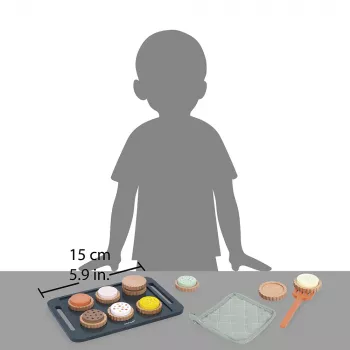 Set de pâtisserie de biscuits en bois Janod 21 pièces Shiny Grandma 3+