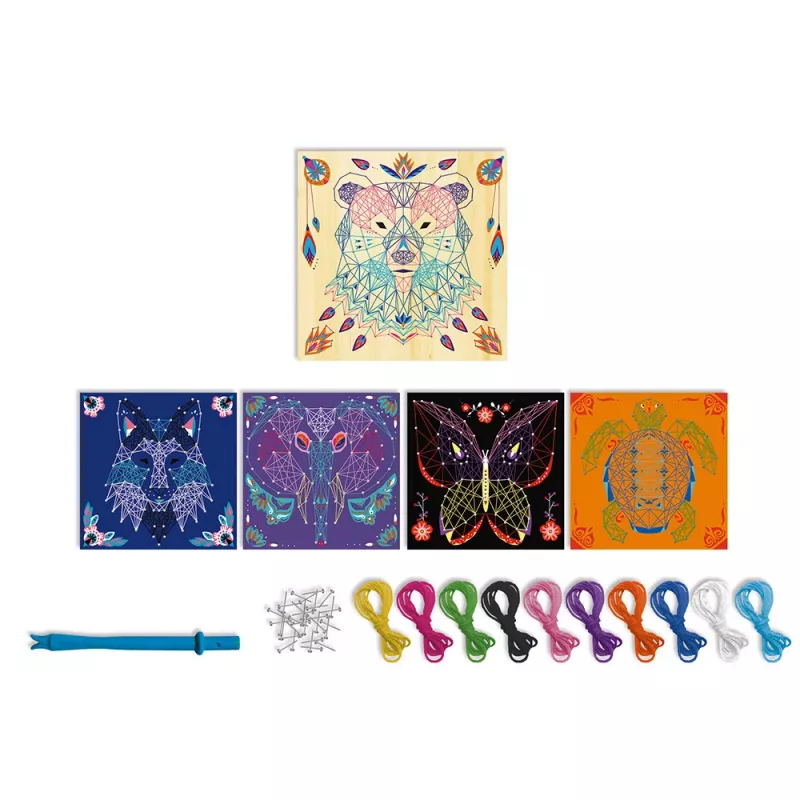 Kit créatif 3D string art Janod Animaux