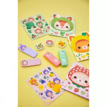 Kit de papeterie Janod 12 pièces Fruit Sweeties 6+