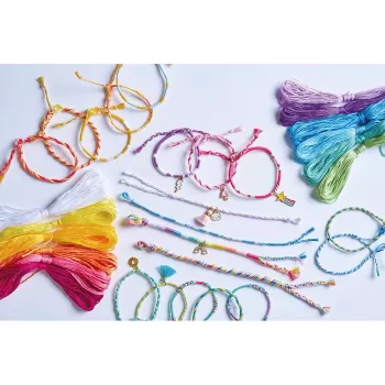 Kit créatif de bricolage pour création de bijoux Janod bracelets arc-en-ciel 30 pièces 8+