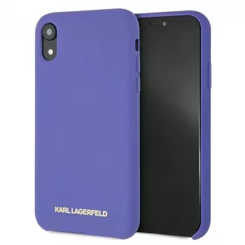 Karl Lagerfeld KLHCI61SLVOG coque rigide en silicone pour Apple iPhone Xr – violet
