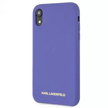 Karl Lagerfeld KLHCI61SLVOG coque rigide en silicone pour Apple iPhone Xr – violet