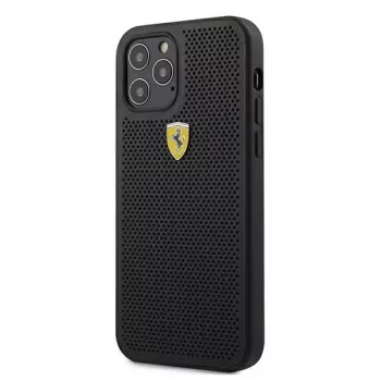 Ferrari FESPEHCP12MBK coque rigide On Track Perforated pour iPhone 12/12 Pro 6,1 inch noire