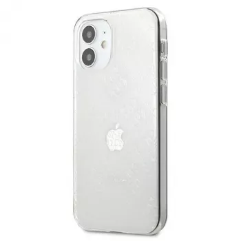 Guess GUHCP12S3D4GTR coque rigide transparente pour iPhone 12 mini 4G 3D Pattern Collection