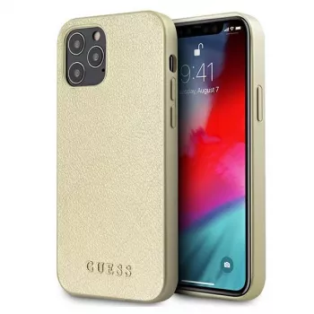 Guess GUHCP12LIGLGO coque rigide pour iPhone 12 Pro Max 6,7 inch or Iridescent