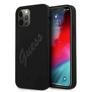 Guess coque rigide Script Vintage pour Apple iPhone 12 Pro Max 6,7 inch noire