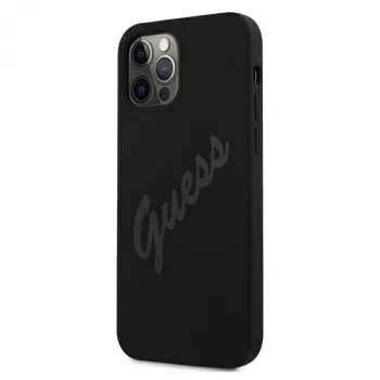 Guess coque rigide Script Vintage pour Apple iPhone 12 Pro Max 6,7 inch noire