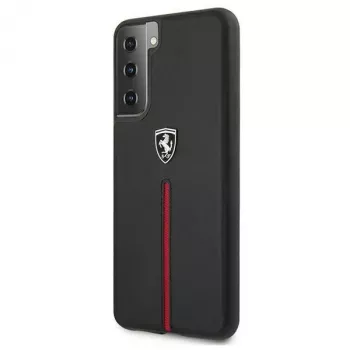 Ferrari FEOSIHCS21SBK coque rigide Off Track cuir bande nylon pour Samsung Galaxy S21 (G991) - noire