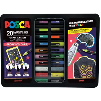 POSCA Uni-Ball Marker UNI Étui Groovy Colours 20x (186832)