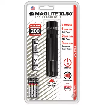 Lampe torche LED MAGLITE XL50 200 lumens noire