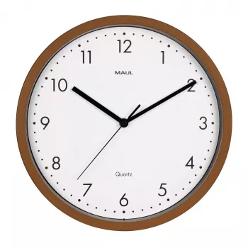 MAUL 9051476 horloge murale à quartz 30 cm x 5 cm bois (foncé) blanc