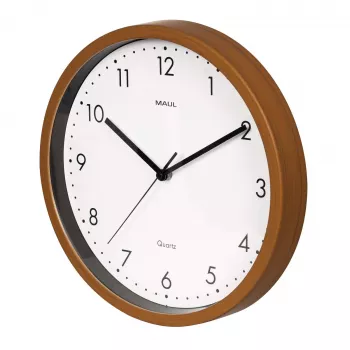 MAUL 9051476 horloge murale à quartz 30 cm x 5 cm bois (foncé) blanc