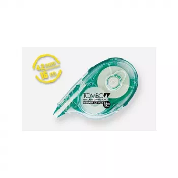 Rouleau correcteur Tombow MONO YXE - vert/transparent - 16 m x 4,2 mm - emballage blister