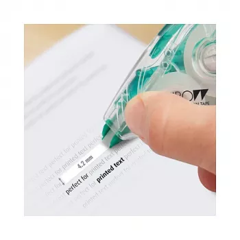 Rouleau correcteur Tombow MONO YXE - vert/transparent - 16 m x 4,2 mm - emballage blister
