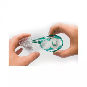 Ruban correcteur Tombow MONO YXE - vert/transparent - 16 m x 4,2 mm - emballage blister