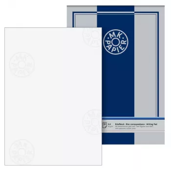 BRUNNEN papier à lettres avec filigrane MK blanc DIN A4 80 g/m² 1 bloc - 80 g/m²